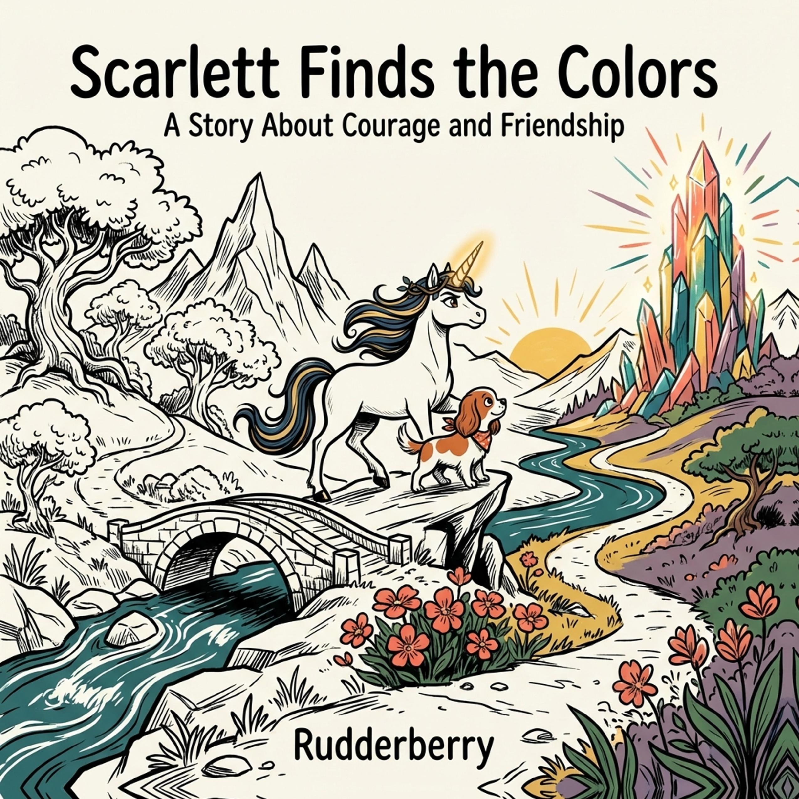 Scarlett Finds the Colors - personalized storybook cover